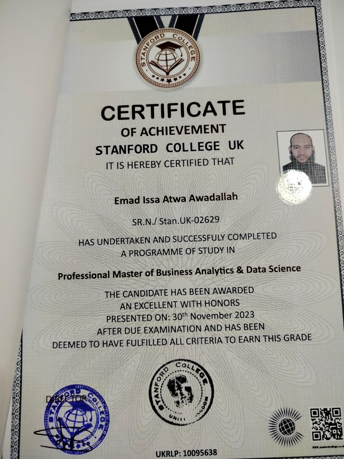 Professional Master-Level Certificate in Business Analytics & Data Science